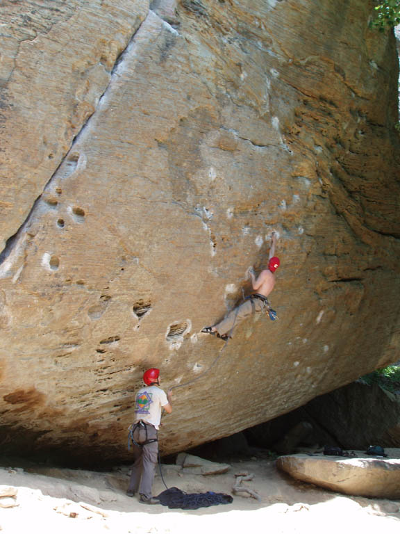 Ryan leading Stay the Hand. (Category:  Rock Climbing)