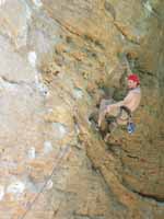 Ryan leading Stay the Hand. (Category:  Rock Climbing)