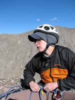 Alana at the summit of Petit Grepon. (Category:  Rock Climbing)