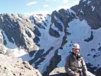 Ryan at the summit of Petit Grepon. (Category:  Rock Climbing)