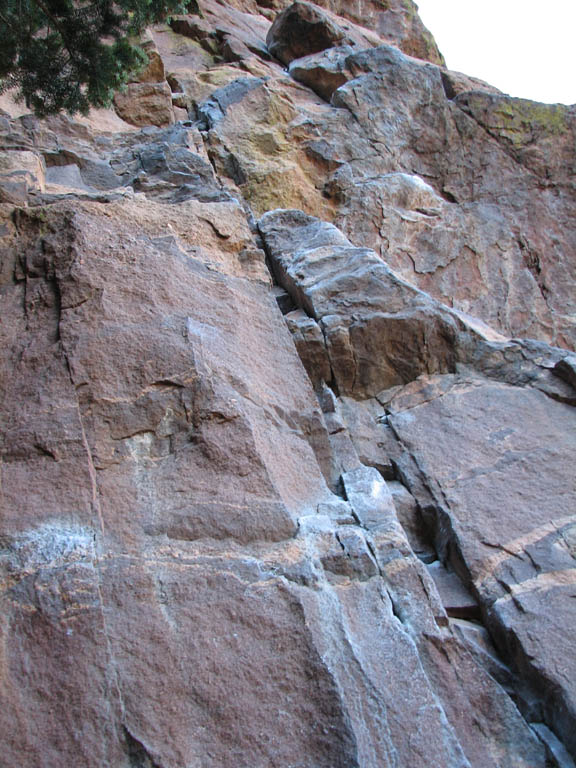 First pitch of Yellow Spur. (Category:  Rock Climbing)