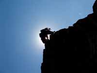 Leading a pitch on Yellow Spur. (Category:  Rock Climbing)