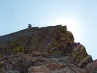 Leading a pitch on Yellow Spur. (Category:  Rock Climbing)