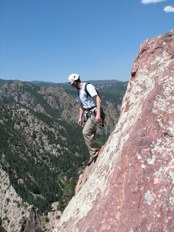 Ryan at the top of Yellow Spur. (Category:  Rock Climbing)