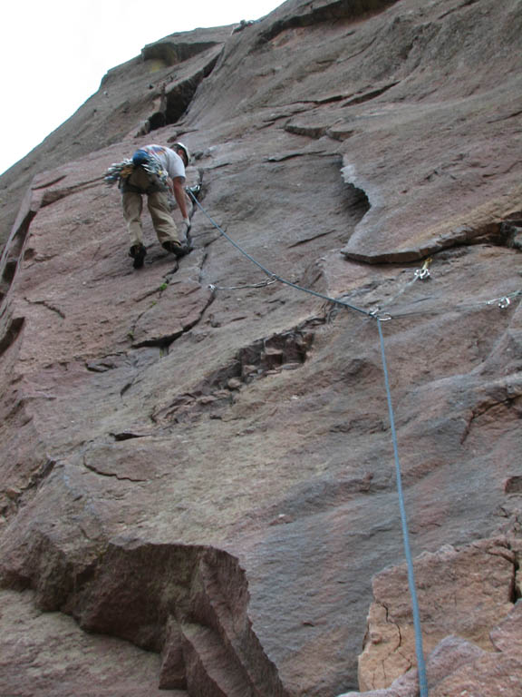 Ryan leading Bastille Crack. (Category:  Rock Climbing)