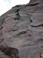 Ryan leading Bastille Crack. (Category:  Rock Climbing)