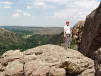 At the top of Bastille Crack. (Category:  Rock Climbing)