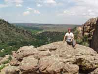 At the top of Bastille Crack. (Category:  Rock Climbing)