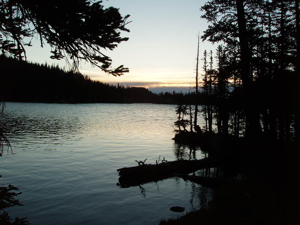 Sun just starting to rise over The Loch. (Category:  Rock Climbing)