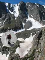 Climbers at the base of Taylor Glacier. (Category:  Rock Climbing)