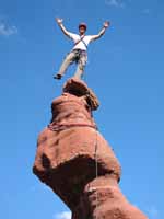 On top of Ancient Art. (Category:  Rock Climbing)