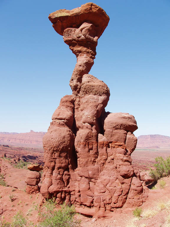 Unique rock formation near the base of Ancient Art. (Category:  Rock Climbing)
