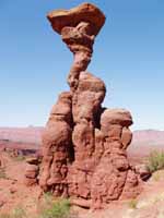 Unique rock formation near the base of Ancient Art. (Category:  Rock Climbing)