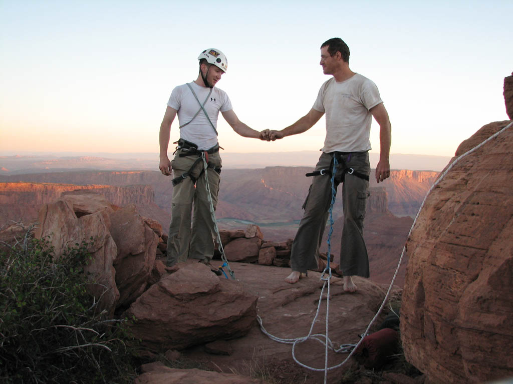 Ryan and me at the summit of Castleton. (Category:  Rock Climbing)