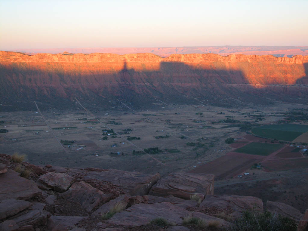 Castle Valley at sunrise seen from the summit of Castleton. (Category:  Rock Climbing)