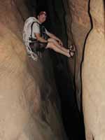 Ryan in Keyhole Slot Canyon. (Category:  Rock Climbing)