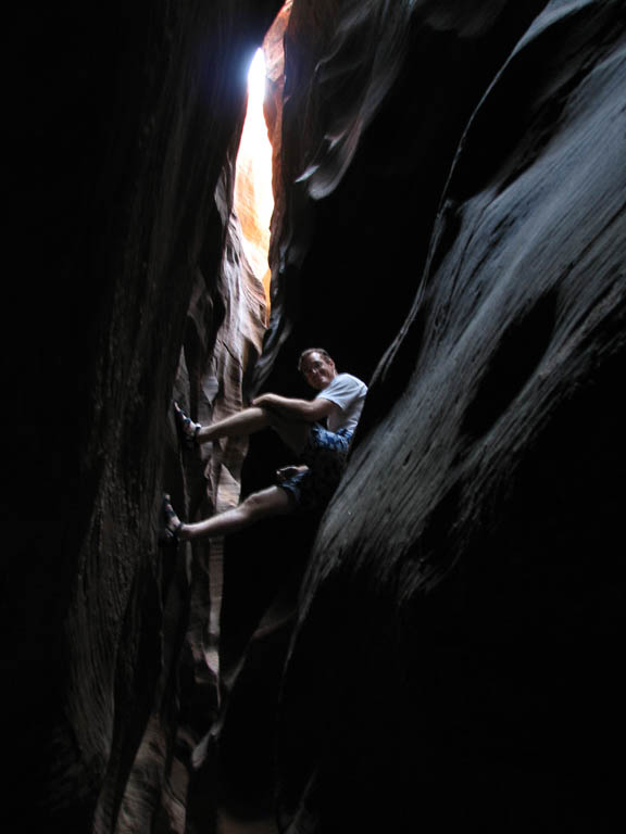 In Keyhole Slot Canyon. (Category:  Rock Climbing)