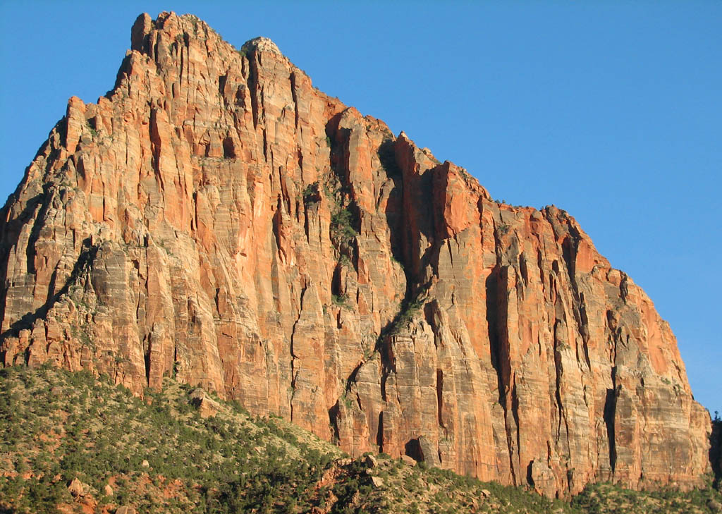 Big walls in Zion. (Category:  Rock Climbing)