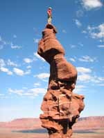 Ryan on top of Ancient Art. (Category:  Rock Climbing)