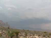 Huge storm in the next canyon east. (Category:  Rock Climbing)