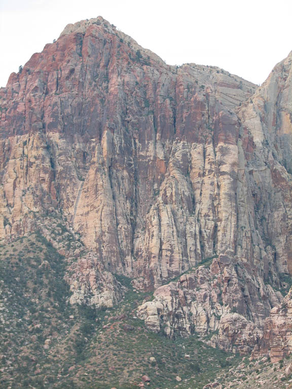 Crimson Chrysalis on Cloud Tower (the right tower on the main peak in the picture). (Category:  Rock Climbing)