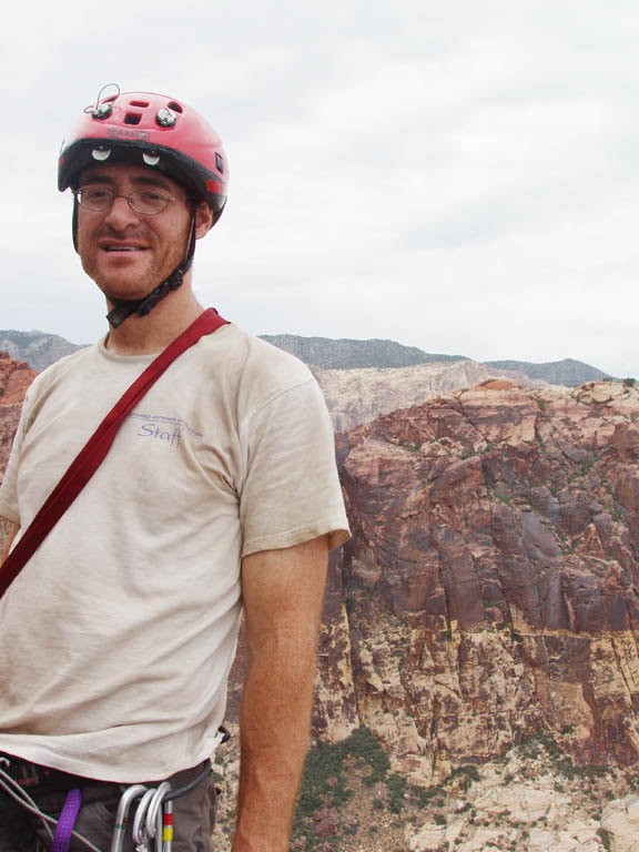 At the top of Crimson Chrysalis. (Category:  Rock Climbing)