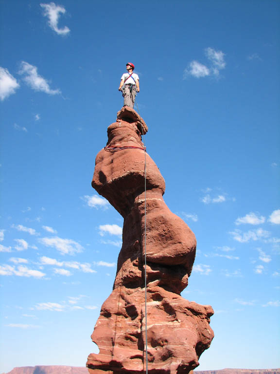 On top of Ancient Art. (Category:  Rock Climbing)