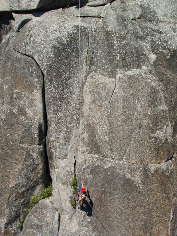 I've reached the north rim, now I just have to ascend the rope. (Category:  Rock Climbing)