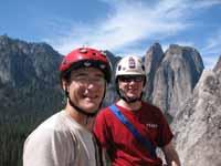 Me and Ryan at the summit of Nutcracker. (Category:  Rock Climbing)