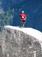 Ryan on top of Lost Arrow Spire. (Category:  Rock Climbing)