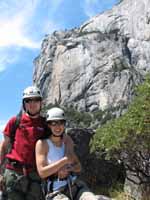Ryan and Jess at the summit of Nutcracker. (Category:  Rock Climbing)