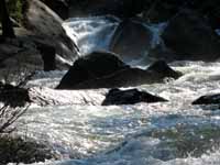 Whitewater above Nevada Falls. (Category:  Rock Climbing)