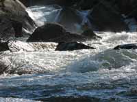 Whitewater above Nevada Falls. (Category:  Rock Climbing)