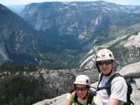 Jess and Ryan at the top of Snake Dike. (Category:  Rock Climbing)