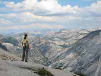 Jess on top of Half Dome. (Category:  Rock Climbing)