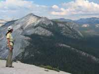 Jess on top of Half Dome. (Category:  Rock Climbing)