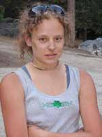 Ana very dirty from climbing Royal Arches. (Category:  Rock Climbing)