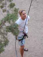 Ryan belaying. (Category:  Rock Climbing)