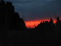 Spectacular sunset!  Everyone in camp stopped whatever they were doing and sat in a meadow watching the sky. (Category:  Rock Climbing)