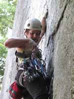 Jenn leading Zip. (Category:  Rock Climbing)