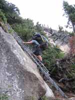 The trail to the Kain hut is in very good shape.  One steel ladder and several safety cables.  Beyond the hut the trails are typical alpine paths. (Category:  Rock Climbing)