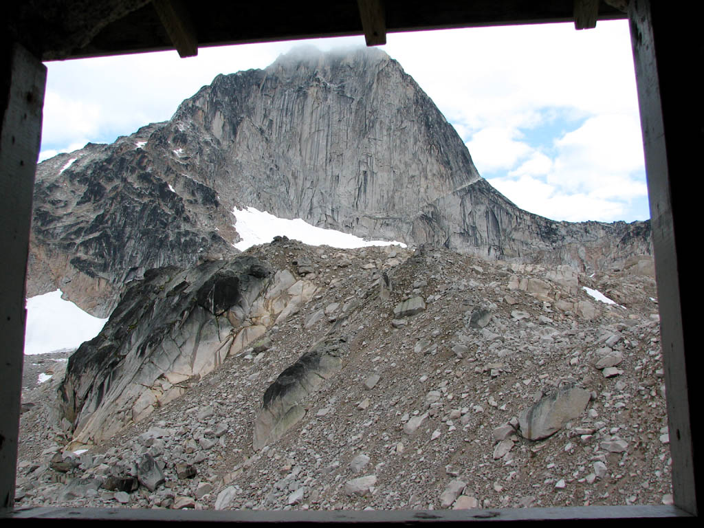 View out the window of the Applebee outhouse. (Category:  Rock Climbing)