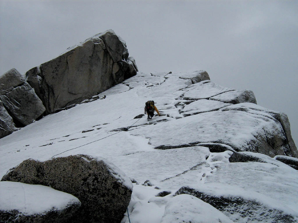 I wasn't there, but Kyle brought back this dramatic picture from the West Ridge of Pigeon Spire. (Category:  Rock Climbing)