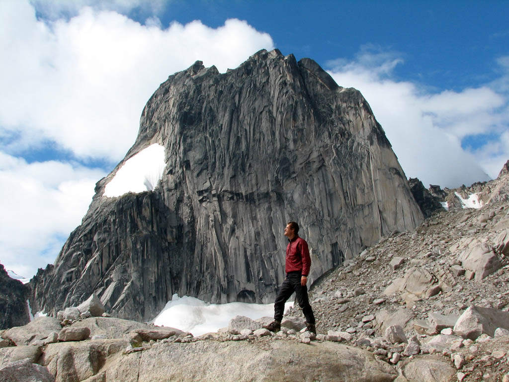 Me with Snowpatch in the background. (Category:  Rock Climbing)