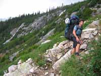 Brian hiking. (Category:  Rock Climbing)