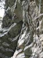 Modern Times seen from the High E ledge. (Category:  Rock Climbing)