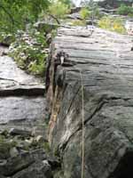 Kristin leading Ribless. (Category:  Rock Climbing)