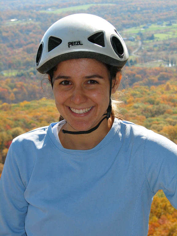 Danica at the top of Disneyland. (Category:  Rock Climbing)