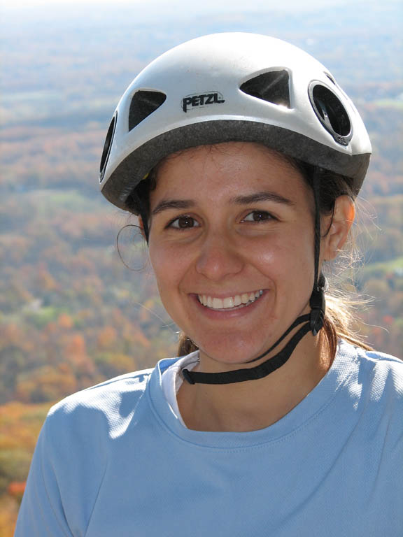 Danica at the top of Disneyland. (Category:  Rock Climbing)