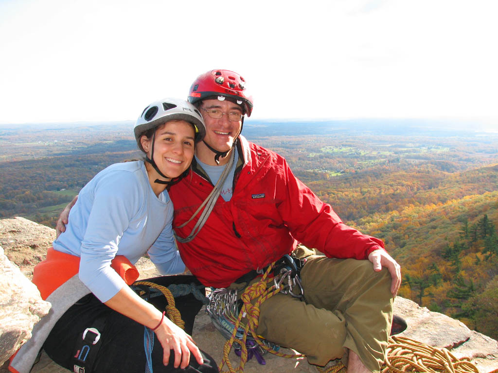 Danica and me on the High E ledge. (Category:  Rock Climbing)